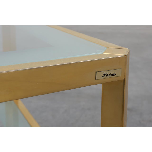 1980s Mid‑Century Square Coffee Table from Fedam, Belgium, 1980s For Sale - Image 5 of 11