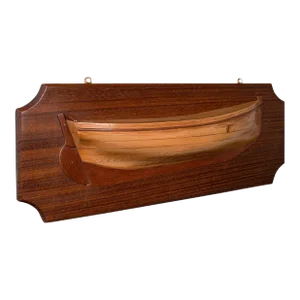 1900s Edwardian Antique Boat's Half Hull Plaque, English, Decorative Maritime Model