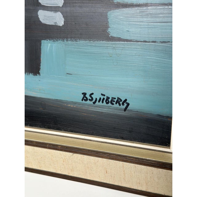 Bertil Sjöberg, Midnight Harbour, Oil on Panel, Framed For Sale - Image 10 of 18