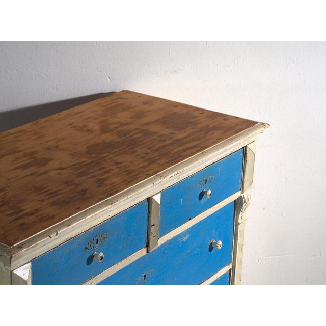 Antique Painted Chest of Drawers in Pine, Central Europe, 1890 For Sale - Image 4 of 16