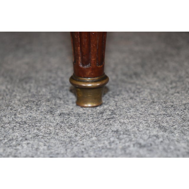 French Louis XVI Style Bronze Mounted Marble Top Mahogany High Chest C. 1940's For Sale - Image 9 of 14