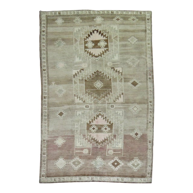 Tribal Mid 20th Century Turkish Rug, 6'9'' X 12'2'' For Sale