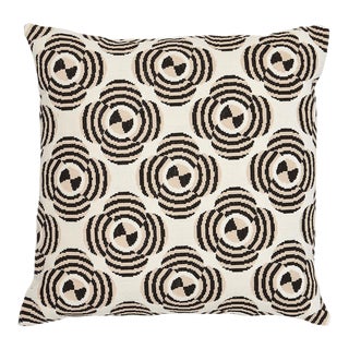 Schumacher x Johnson Hartig Le Moderne Cut Velvet Pillow 20" x 20" in Neutral For Sale