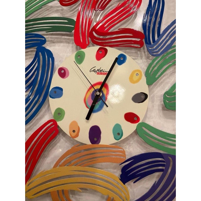 2010s David Gerstein Art Time Laser Cut Metal Decorative Wall Clock For Sale - Image 5 of 7