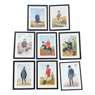 Antoine Bisetzky, Suite of 8 French Equestrian Album Comique, 1885, Chromolithograph For Sale