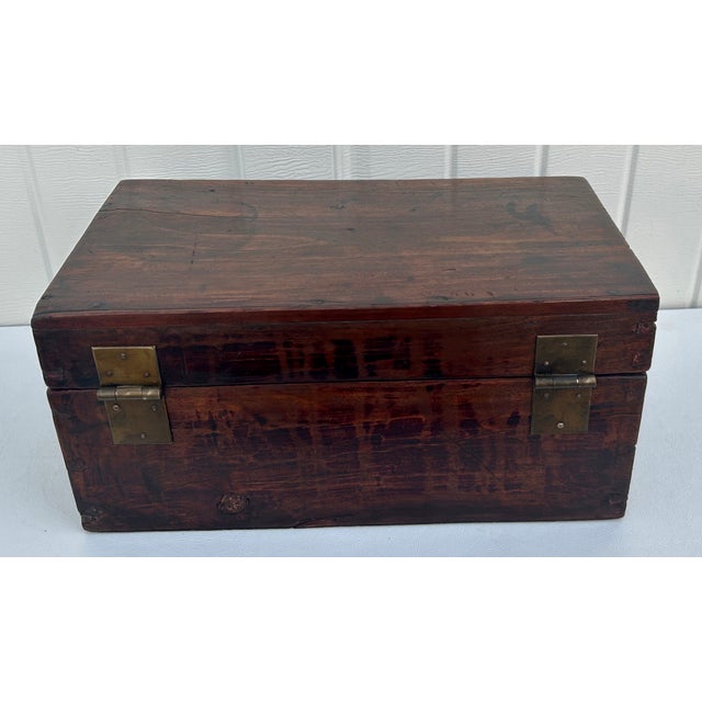 Antique Chinese Wood Carved Box For Sale - Image 14 of 17