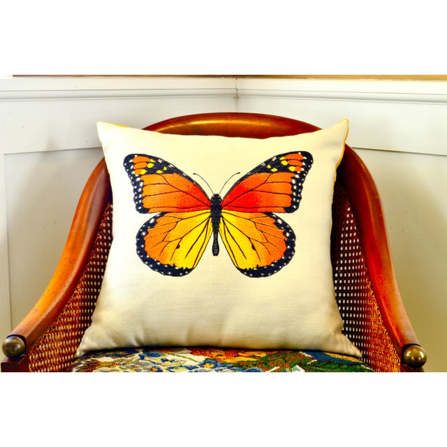 Country Decorative Pillows by Pierre D"Argent: The Butterfly For Sale In Washington DC - Image 6 of 6