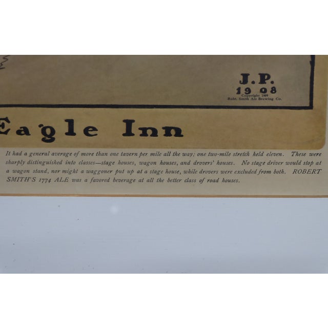 Framed 1908 Spread Eagle Inn Historical Print by Robert Smith Ale Brewing Co. For Sale In Philadelphia - Image 6 of 11