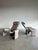 Vintage 1980’s Sculptural High Back Lounge Chair pair designed by Steve Leonard for Brayton International. Light gray...
