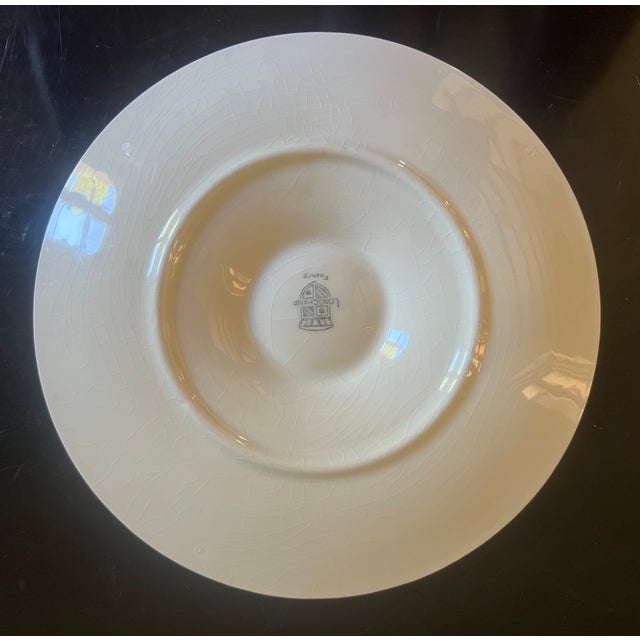 Vintage French Longchamp White Oyster Plate For Sale - Image 11 of 11