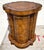 Wood Maitland Smith English Regency Tooled Leather Quatrefoil Drum Chest Side Table For Sale - Image 7 of 14