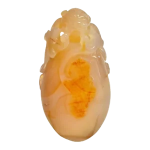 Agate Foo Dog Hand Held Charm
