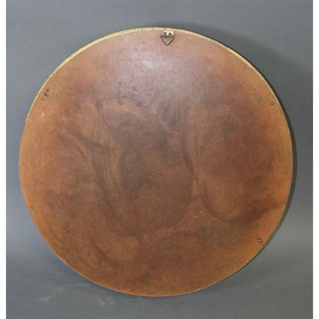 Mid 20th Century French Gilt Round Butler's Mirror For Sale - Image 4 of 5