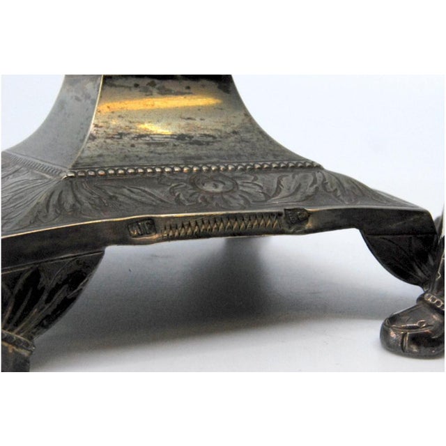 Silver Candlesticks with Turned and Embossed Shafts, Set of 2, in Very Good conditions. Designed before 1890 This piece...