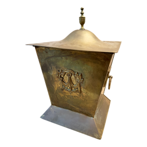 Antique Brass Coal Scuttle Box