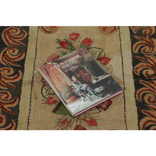 Brown Antique Hooked Rug With Floral Bouquet Medallion in Beige & Black - Rug & Kilim For Sale - Image 8 of 8
