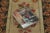 Brown Antique Hooked Rug With Floral Bouquet Medallion in Beige & Black - Rug & Kilim For Sale - Image 8 of 8