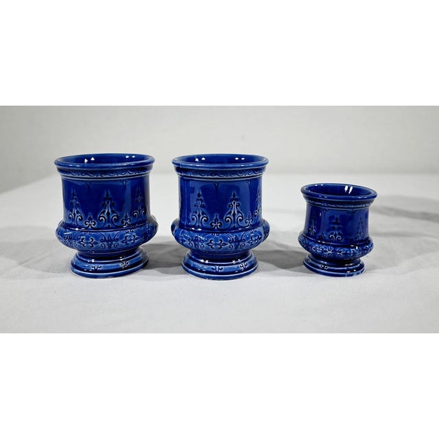 Blue Service in Choisy-Le-Roy Earthenware, Set of 5 For Sale - Image 14 of 18