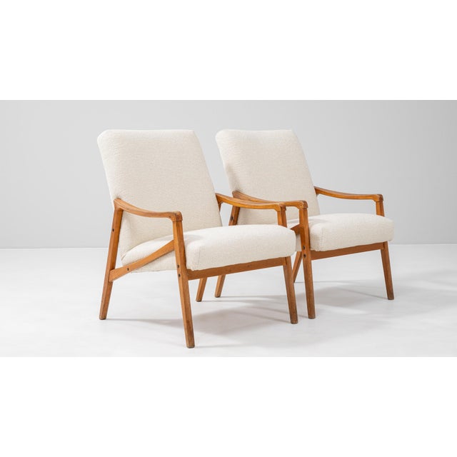 1960s Czech Upholstered Armchairs By Jiri Jiroutek - A Pair For Sale - Image 9 of 18