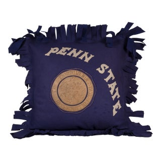 Vintage Penn State College Pillow C.1940 For Sale