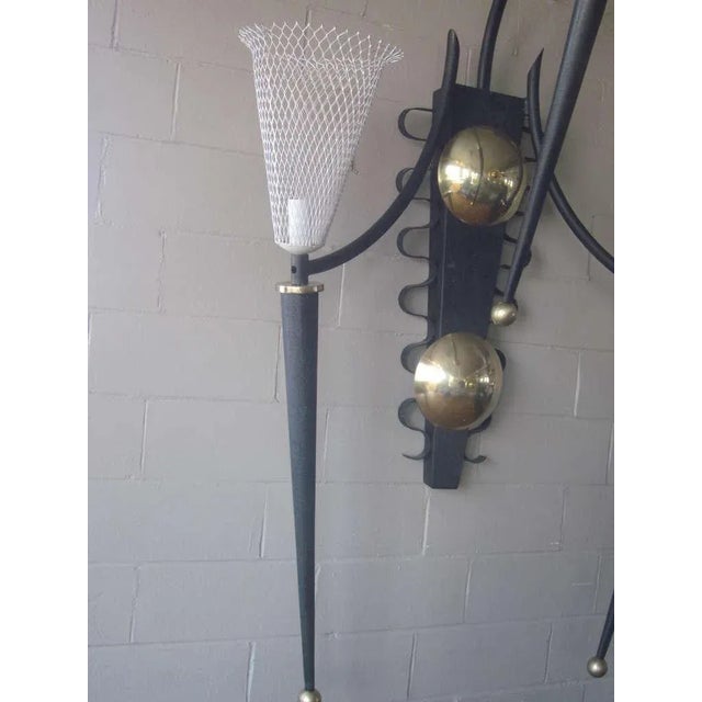 P. Marchand Mategot Style Monumental New York Theater Lighting Sconce For Sale In Cincinnati - Image 6 of 8