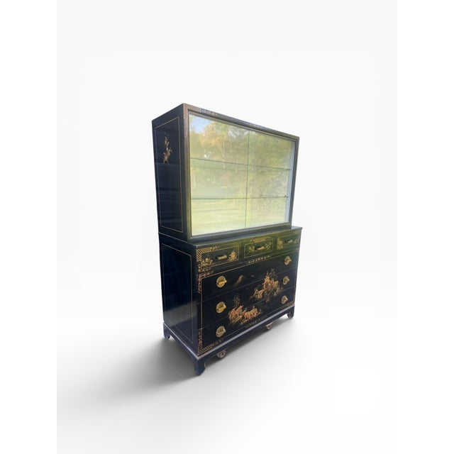 Mid 20th Century 1940s Union National China Cabinet, Attributed For Sale - Image 5 of 12