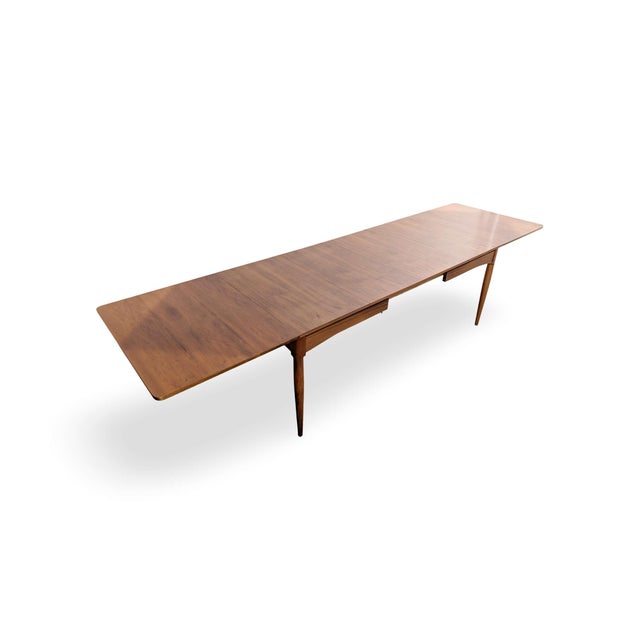 Vintage Lacquered Walnut and Teak Dining Table, 1970s For Sale - Image 6 of 9