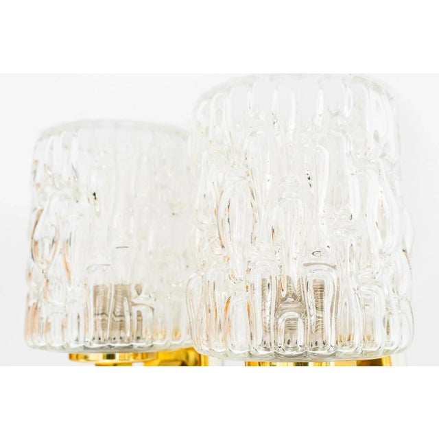 Mid-Century Modern Structured Glass Wall Lamps by Rupert Nikoll, Vienna, Austria, 1950s, Set of 2 For Sale - Image 3 of 12