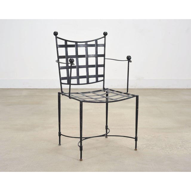 Mid 20th Century Mario Papperzini Mid-Century Amalfi Iron Patio Garden Armchair For Sale - Image 5 of 18