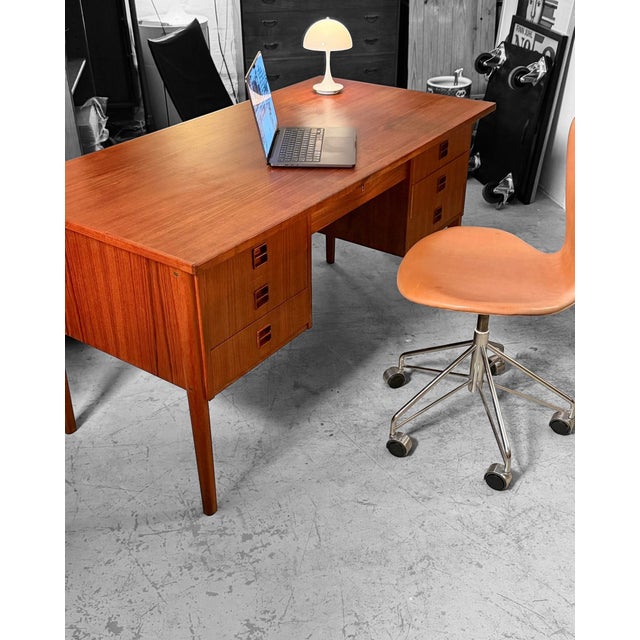 Danish Freestanding Executive Desk For Sale - Image 11 of 13