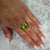 Green Vintage 6 Carat Oval Cut Peridot 14k Gold Fluted Sunburst Ring, Size 9 For Sale - Image 8 of 11