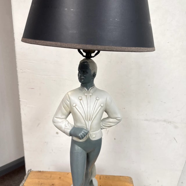 Circa 1960's Chalkware by Brest MFG Co. Male Ballet Dancer Table Lamp For Sale - Image 11 of 12