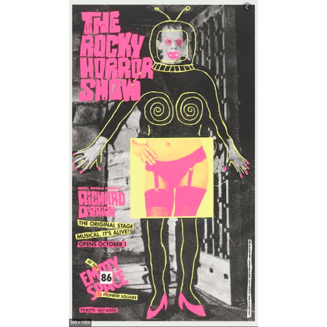 2021 Masters of Serigraphy, Individual Print, the Rocky Horror Show, Art Chantry For Sale