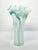 Contemporary Murano-Style Italian Sea Green Blue Ruffled Swirl Tall Vase 10 5/8” Good condition. No chips, cracks, or...