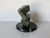 Green 1980’s Vintage Carved Green Marble Abstract Sculpture on Black Marble Base, Unsigned For Sale - Image 8 of 12