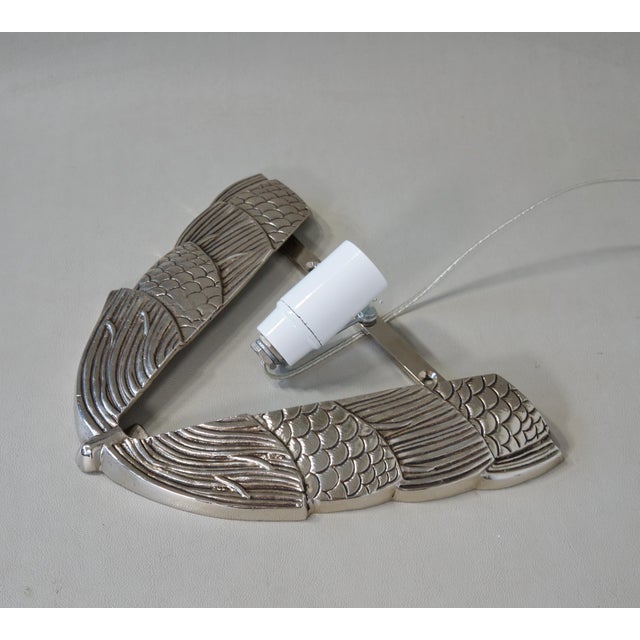 1930s French Art Deco Wall Sconces by Degue France - a Pair For Sale - Image 10 of 12