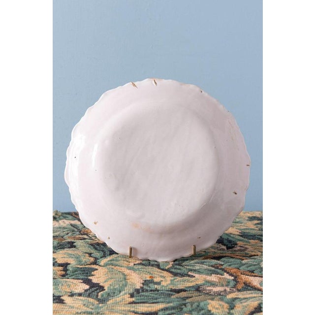 White Rococo Faience Flag Plates from Moustiers, 1750s, Set of 2 For Sale - Image 8 of 11