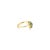 Contemporary Marquise Emerald & Diamond Ring .29cttw 14k Yellow Gold, Size 4 For Sale - Image 3 of 5
