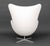 Fritz Hansen White Upholstered Egg Chair For Sale In New York - Image 6 of 7
