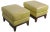 Pr. Leather Ottomans on Solid Wood Base C 1970/1980's For Sale - Image 10 of 13