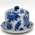 1990s Vintage Bombay Company Blue and White Ceramic Cheese Dome For Sale - Image 5 of 9