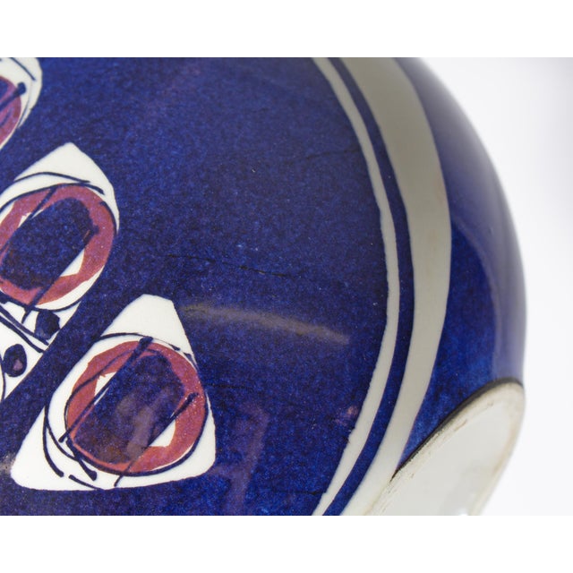 Mid 20th Century Inge-Lise Koefoed Royal Copenhagen Aluminia Fajance Ceramic Vase For Sale - Image 5 of 8