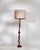 1960-1969 France Rich Walnut Brown Carved Walnut Floor Lamp For Sale - Image 4 of 11