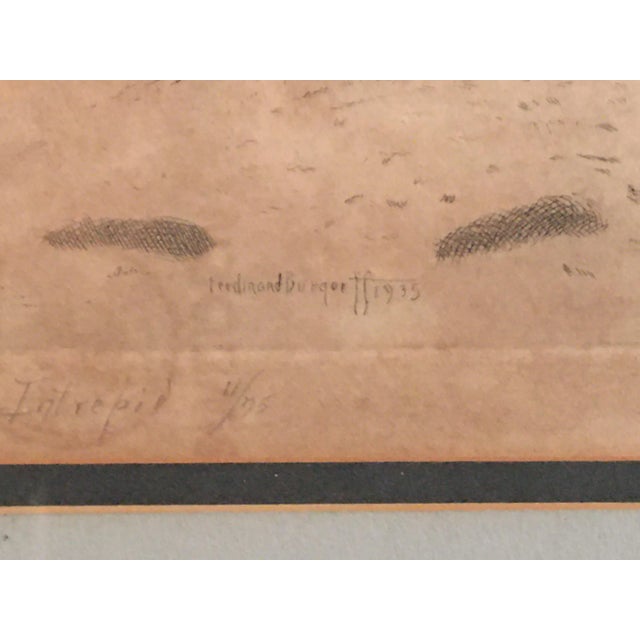 1930s Ferdinand Burgdorff Landscape Etching, Framed For Sale - Image 4 of 6