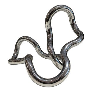 Richard X. Zawitz Chrome Tangle Sculpture, Postmodern Design Object, Circa 1980s For Sale