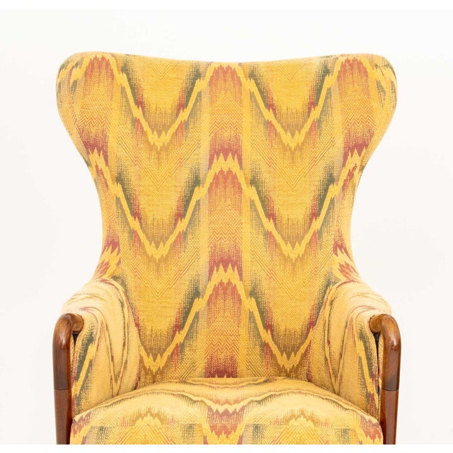 Art Deco Umberto Asnago "Progetti 63340" Wing Chairs, Pair For Sale - Image 3 of 6
