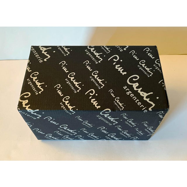 PIerre Cardin dark blue upholstered letter holder with sterling silver / made in France Original mark on the front Length:...