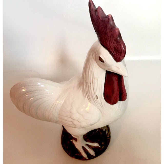 1940s 1935-1955 Ugo Zaccagnini Modernist Rooster Figure, Signed For Sale - Image 5 of 11