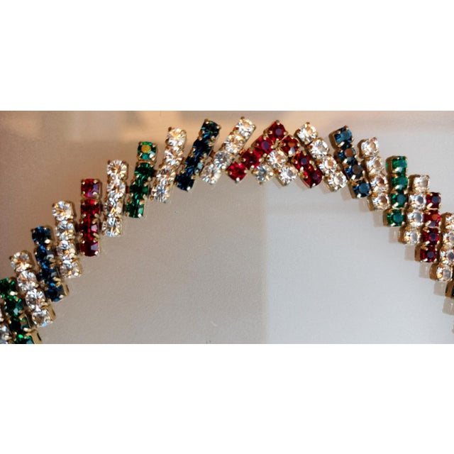 Gold Vintage Swarovski Necklace, 1950s For Sale - Image 8 of 12