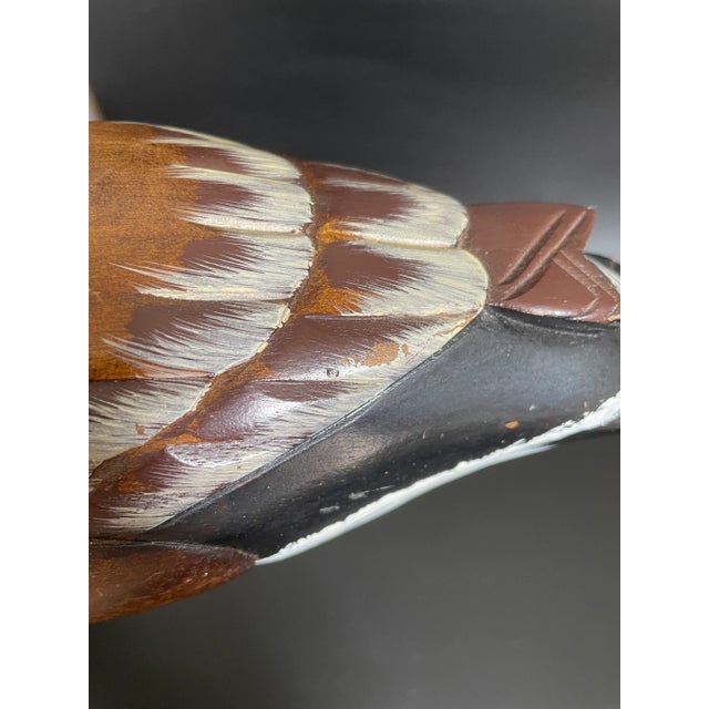 Vintage Hand Carved Canada Goose Wood Decoy For Sale - Image 11 of 12